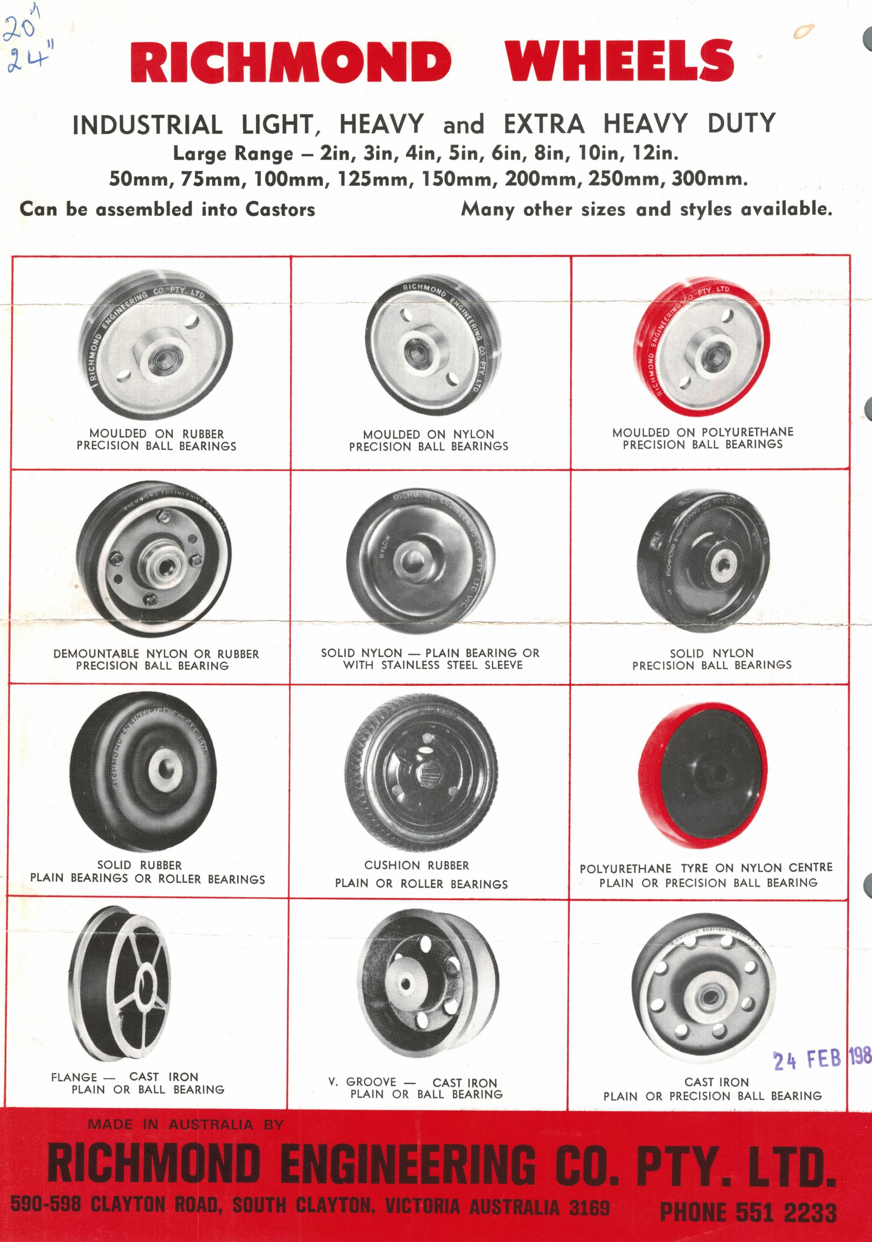Richmond Castors and Wheels Murray Agricultural Equipment